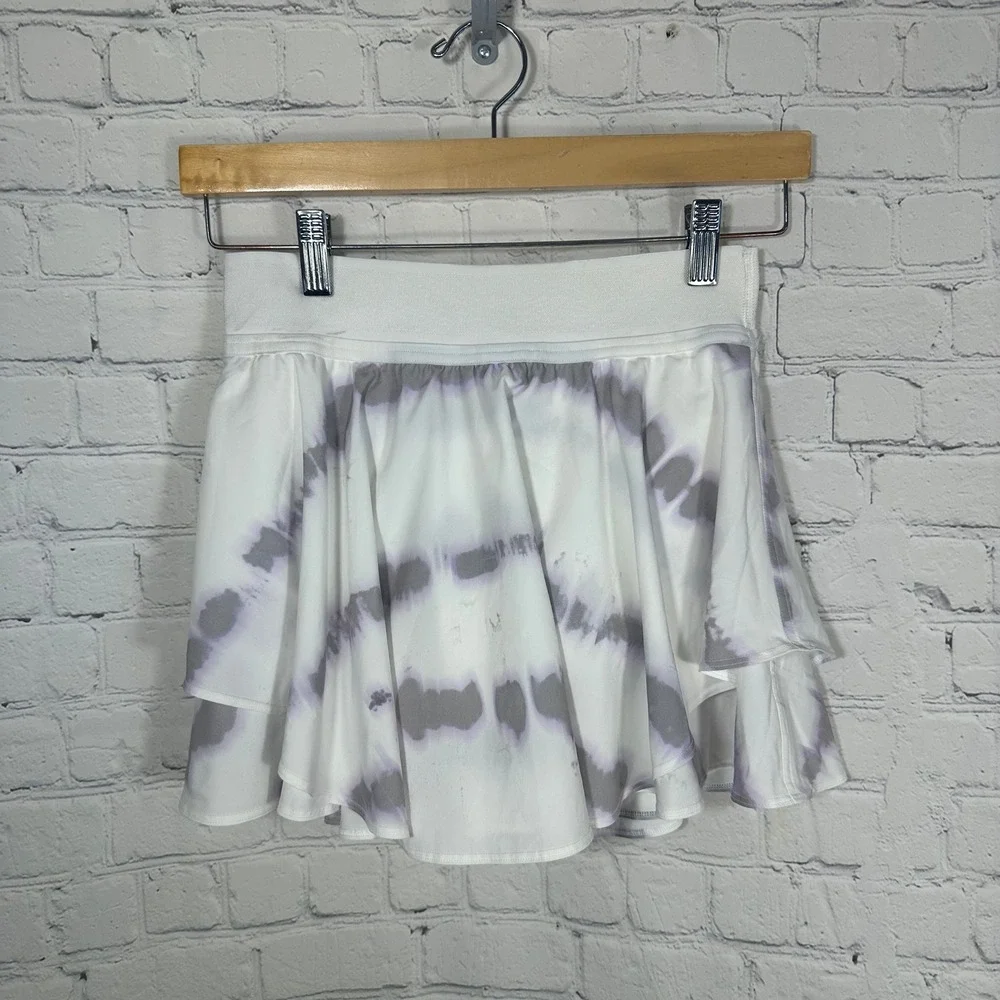 Lululemon Court Rival High-Rise Skirt Tie Dye White Purple Skort Size 4